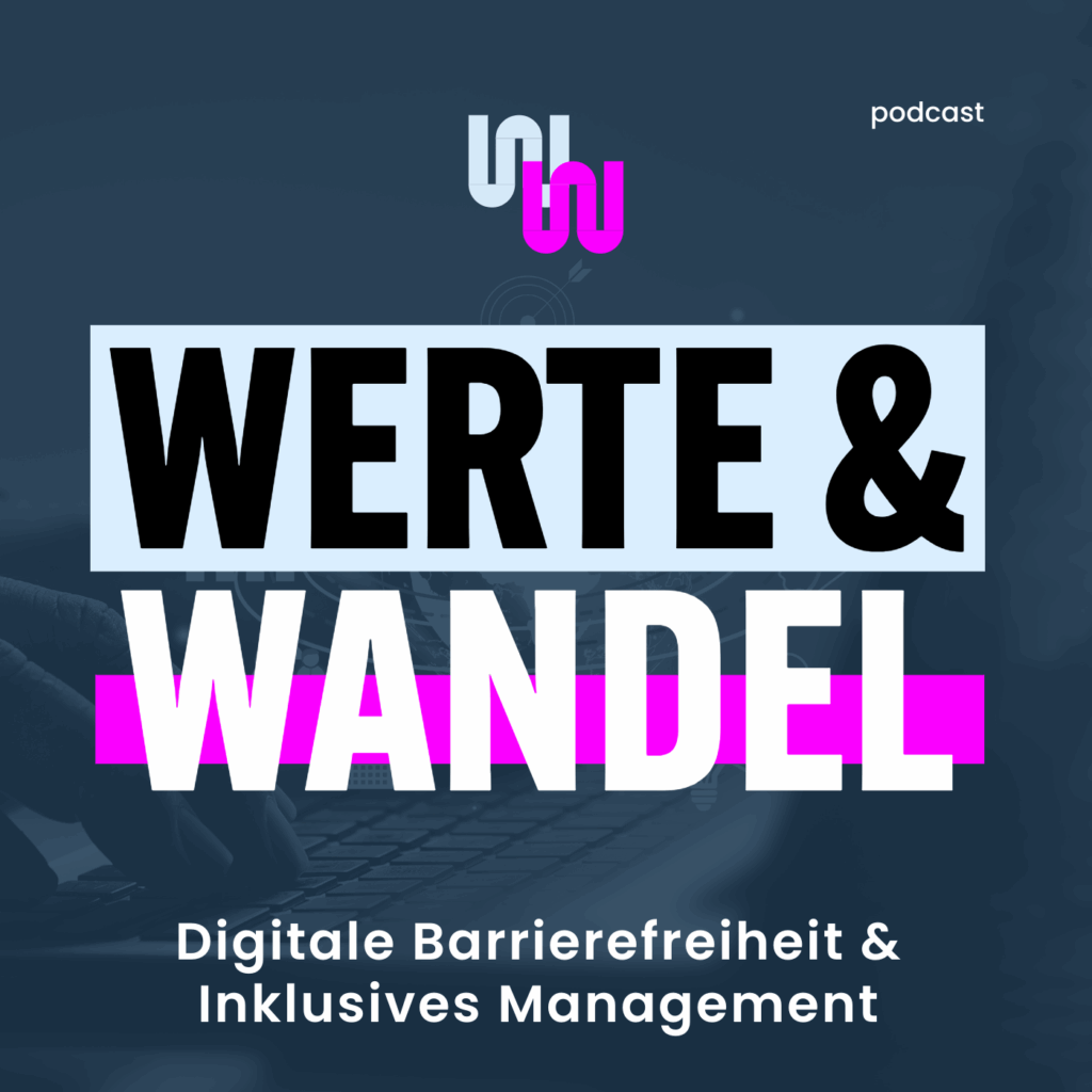 Cover des Podcasts. Titel und Bild einer Hand auf einer Tastatur.